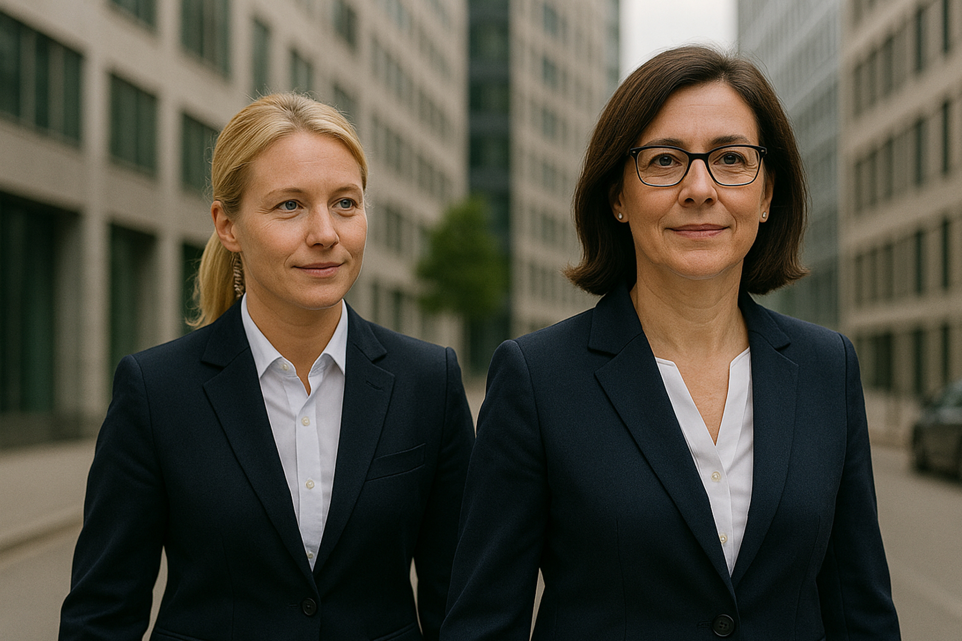 femme garde du corps en charge de la sécurité d'une femme d'affaires